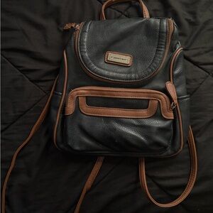 St. John's Bay Two-Tone Leather Backpack